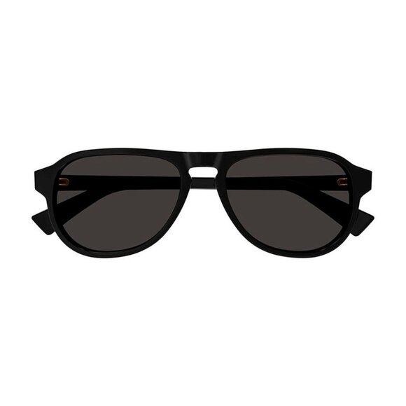 NEW BOTTEGA VENETA BV1292S 001 SUNGLASSES MEN BLACK PILOT EYEWEAR - Picture 3 of 4